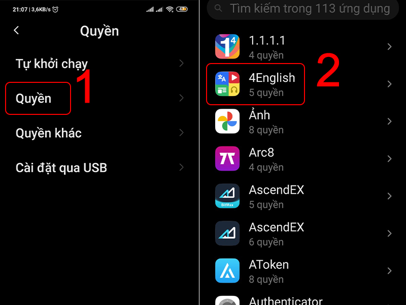 V&agrave;o c&agrave;i đặt quyền